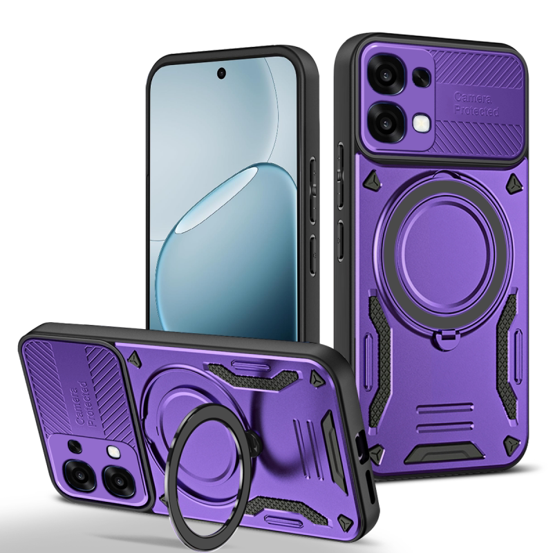 360旋转支架手机壳适用于OPPO A6Pro车载磁吸无线充全包防摔二合一便携桌面多功能图片