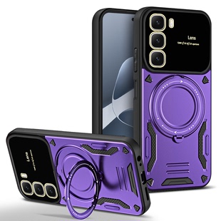 10C磁环支架手机壳旋转指环车载磁吸无线充亚克力防摔大视窗保护镜头 Spark 适用于Tecno