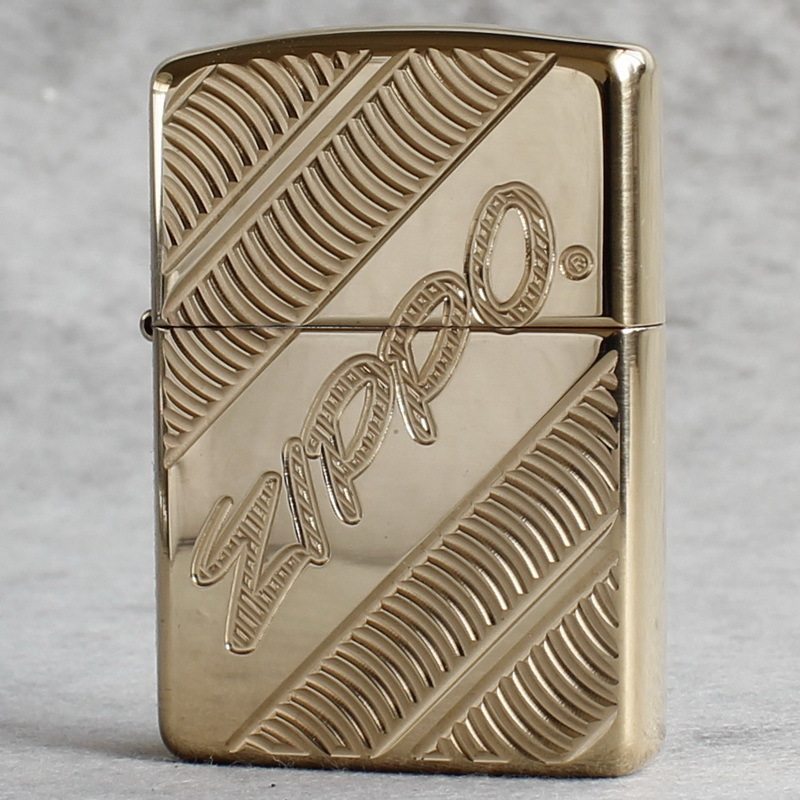 原装正品ZIPPO防风打火机纯铜盔甲雕刻车轮印波纹倒影男友礼物