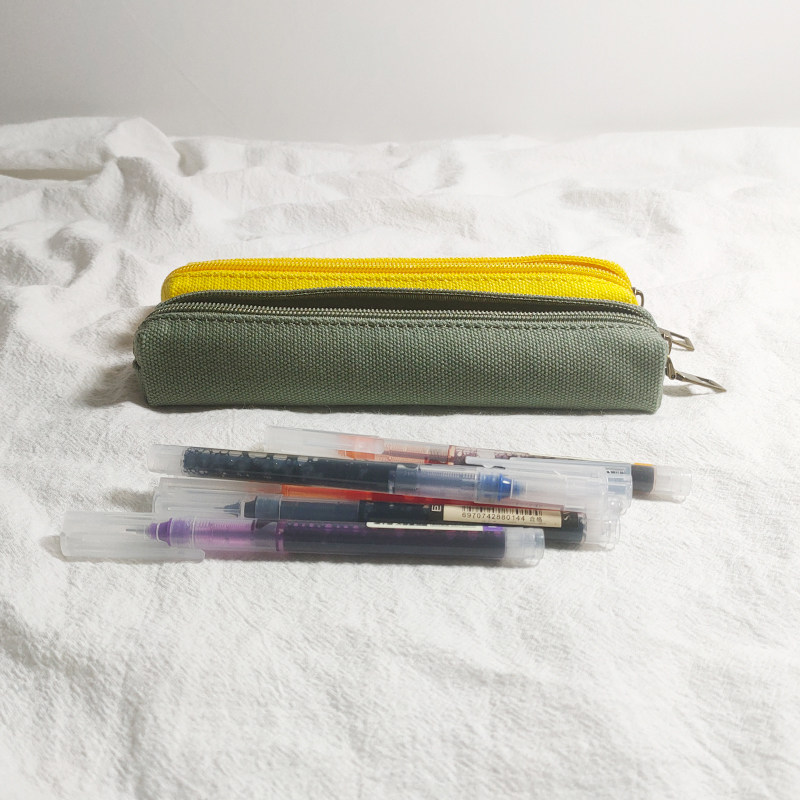 帆布小迷你帆布笔袋幼儿园小学生可爱糖果色文具袋儿童简约铅笔盒