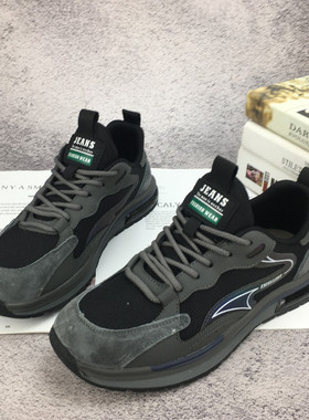 冰洁男鞋2024春季新款真皮网面圆头平跟系带时尚休闲运动鞋21208