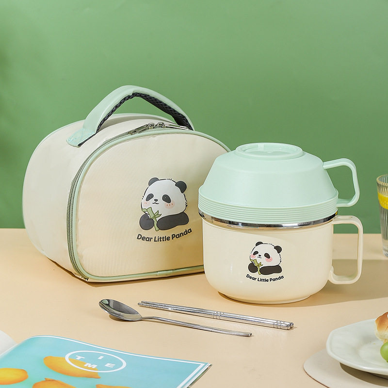 304不锈钢饭盒小学生带盖上班族食堂打饭快餐杯防烫小熊猫泡面碗,餐饮具,碗,淘宝优惠券,粉丝福利购,淘宝优惠卷