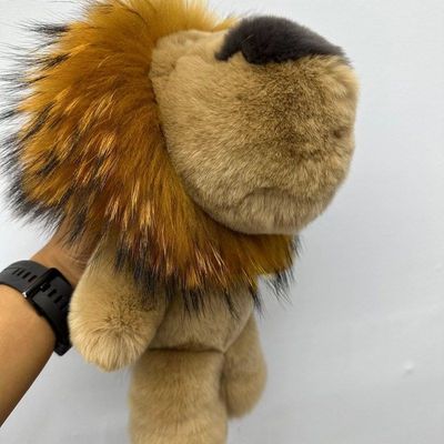 30cm超大整皮真獭兔毛大狮子
