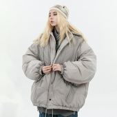 ERROR CODE 半透明口袋面包服加厚青春宽松休闲外套棉服男女秋冬