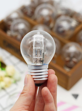 保温柜陈列柜专用耐高温钨丝灯泡中泡黄光e27烤箱灯泡28w42W卤素