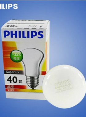 飞利浦台灯可调光暖光灯蘑菇灯泡护眼灯泡25W/40W60E27螺口钨丝灯