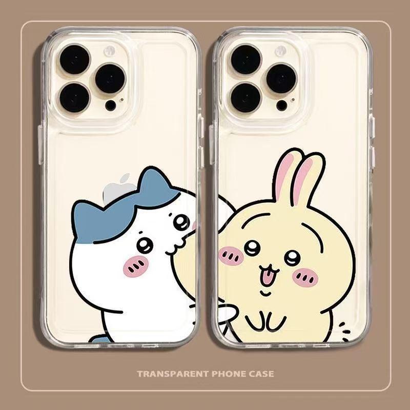 小八和乌萨奇适用于苹果16pro手机壳iPhone15plus软14情侣13卡通7/8