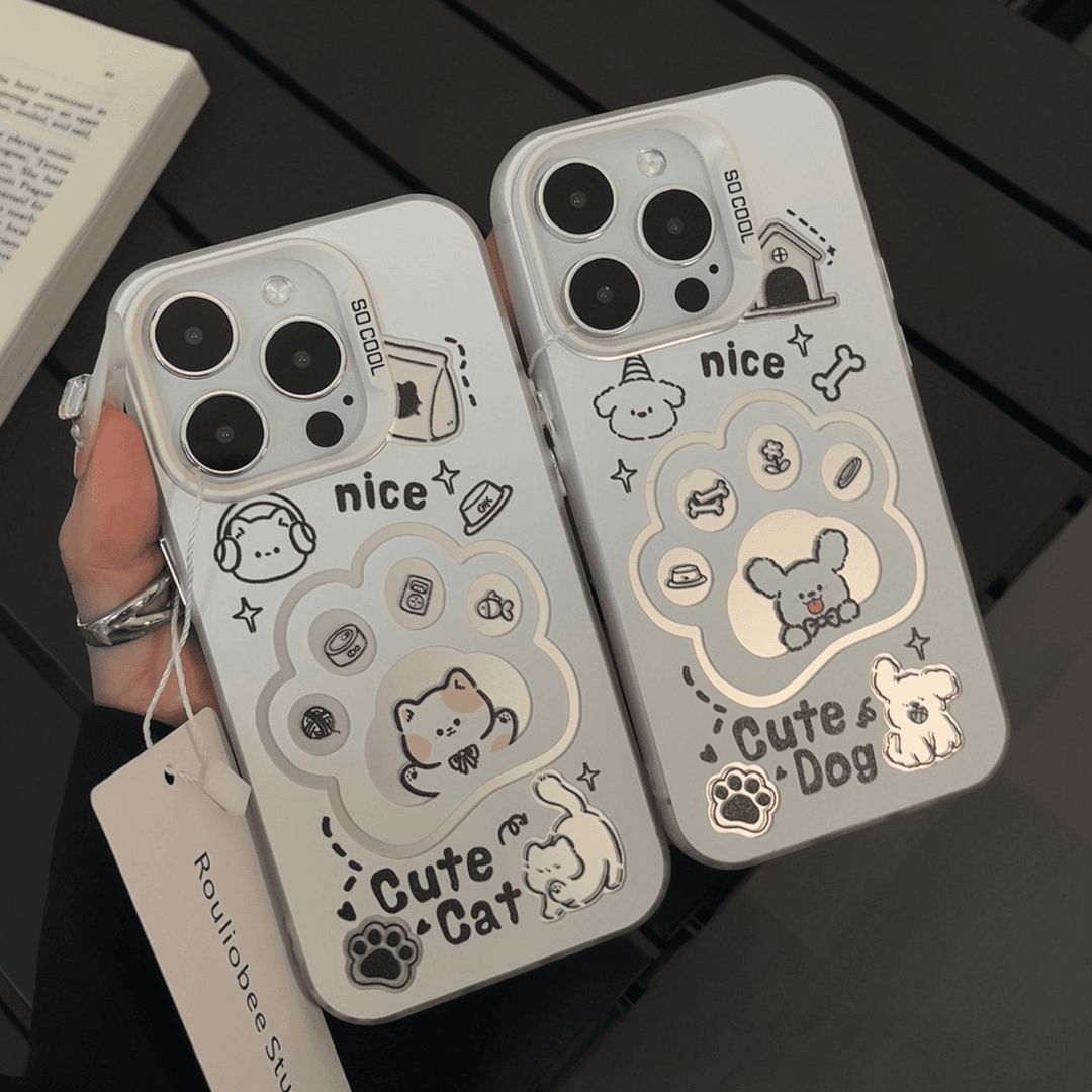 nice猫狗爪适用于OPPOReno9/12pro手机壳A1X/A3/A58/A97彩银FINDX6防摔