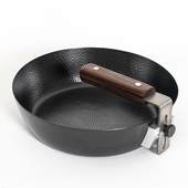 muyouwu 户外露营可折叠平底锅煎锅轻量化氮化窒化无涂层铁锅