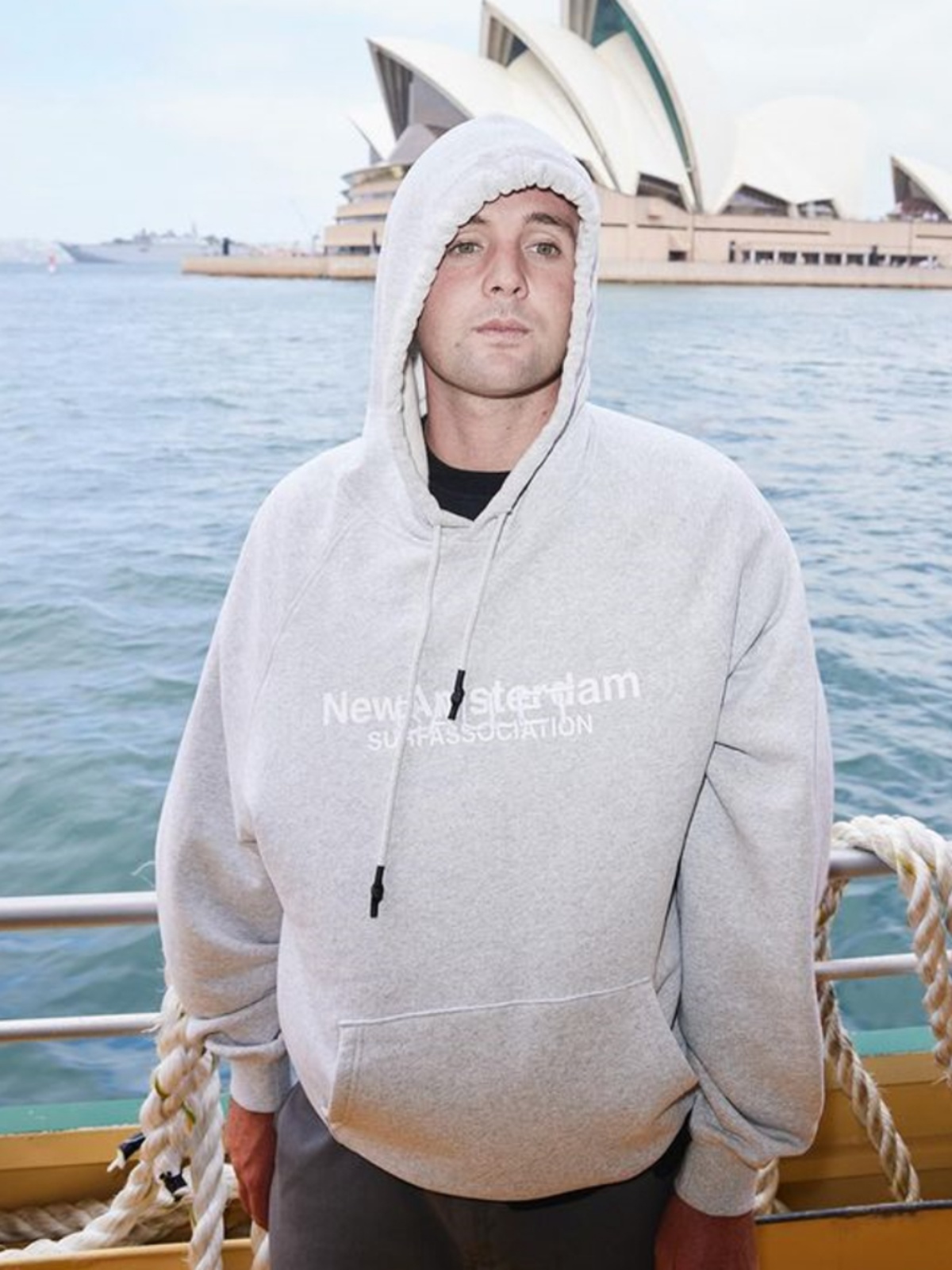 thumbnail for Dutch Trendy Brand Pure Cotton Washed Spring and Autumn Terry Casual Street Style Men&#039s Pullover Hooded Loose Embroidered Sweatshirt Jacket