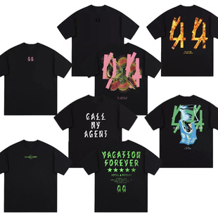 44厂牌经典印花系列百大dj同款周边电音T恤techno小众纯棉短袖
