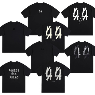 百大dj同款电音节T恤44潮牌短袖techno字母印花美式纯棉锐舞穿搭