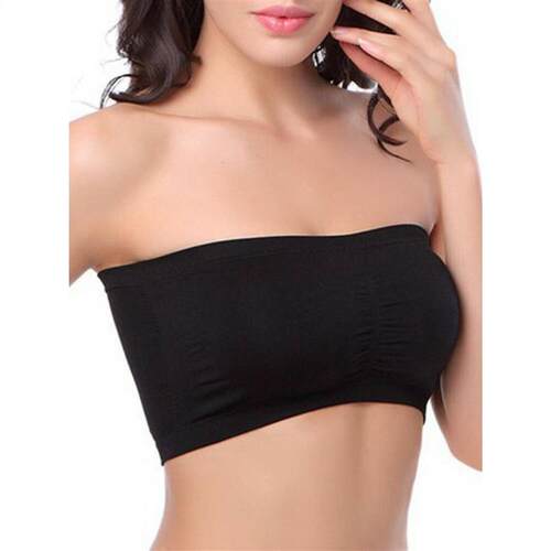 Chest Wraps Tops Plus Size Women Strapless Soft Bra 裹胸衣女