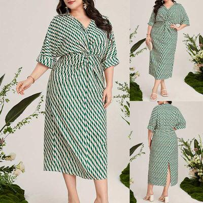 Plus size summer women dresses big size lady Print dress 5XL