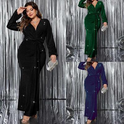 Plus size women dinner party dresses night club ladies skirt