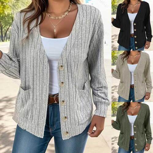 S5XL autumn winter cardigan fashion womans coat 休闲外套女