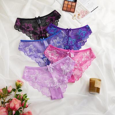 Sexy low waisted lace underwear for women性感低腰蕾丝内裤女