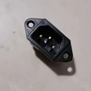 常用电饭锅电压力锅配件电饭煲电锅电源插座品字3孔3脚端子铁插头