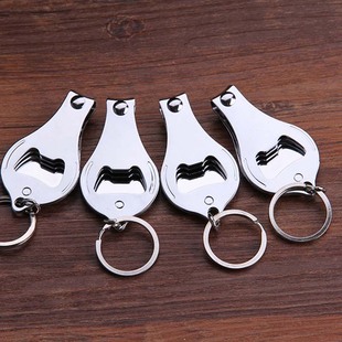 多功能广告指甲钳logo定制二维码钥匙扣开瓶器指甲剪广告小礼品