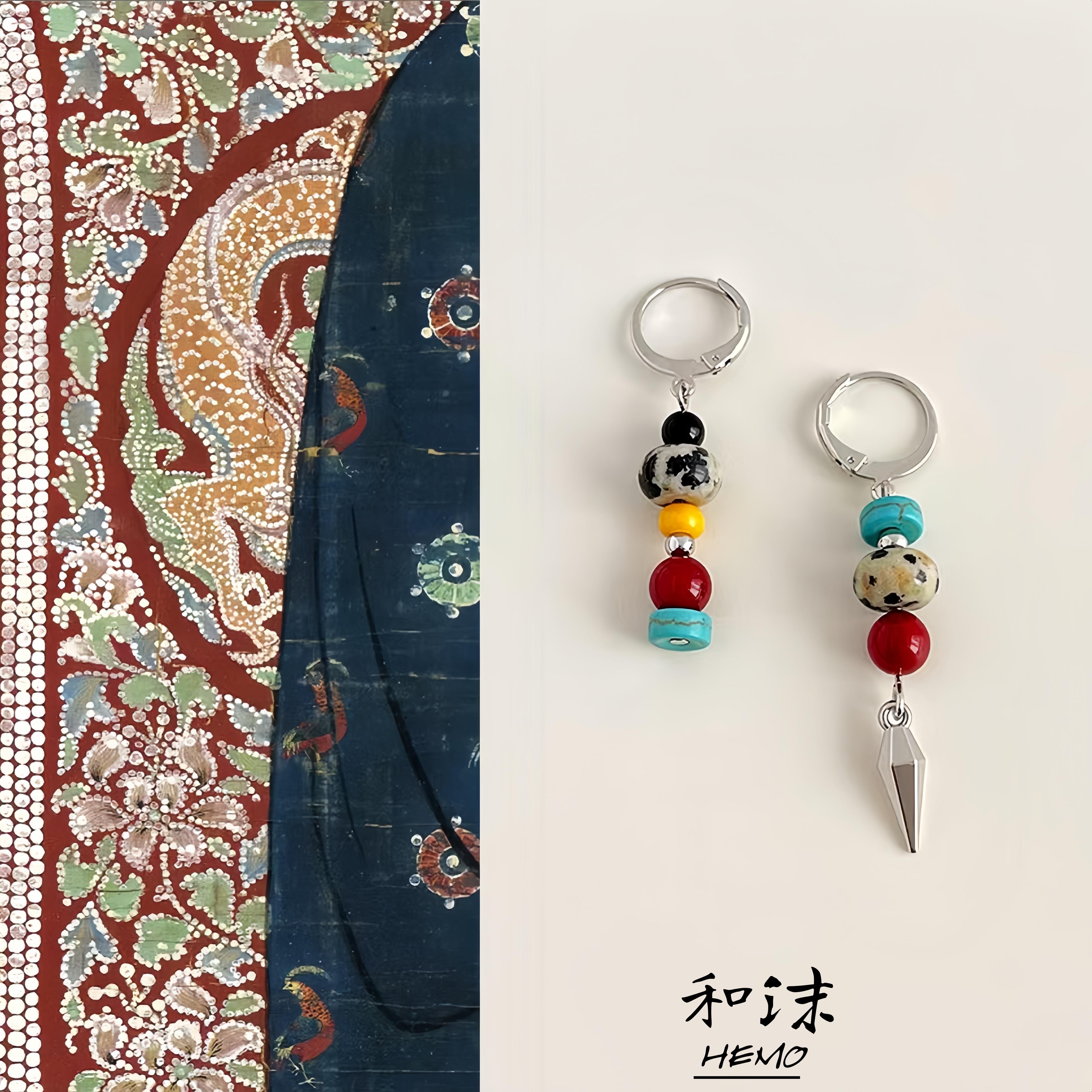 国风原创多彩小众设计耳环民族风