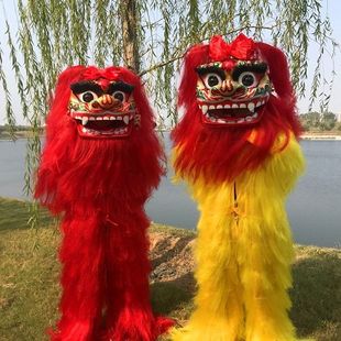 新款单人小北狮舞狮服装套装成人儿童醒狮道具舞南狮子头包邮特价