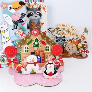 出口3D场景拼图DIY摆件儿童礼物玩家益智拼版亲子互动幼儿园分享