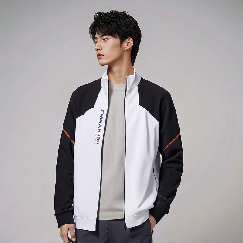 安踏加绒外套男24冬季新款立领针织开衫运动服夹克上衣152447735N