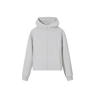 安踏肌理感休闲外套女士冬季新款加绒开衫卫衣运动上衣162547707N