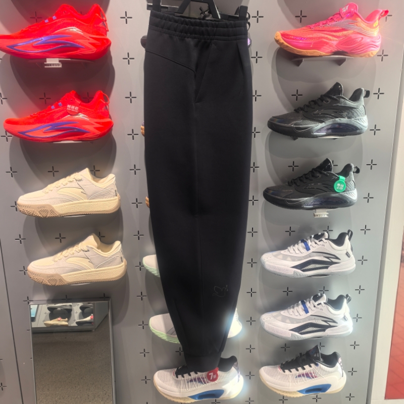 安踏奥运系列2025冬针织运动防风保暖束脚休闲长裤女款162548309