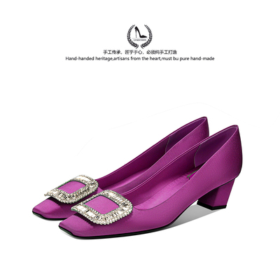 RV水钻方扣时尚晚宴气质性感单鞋