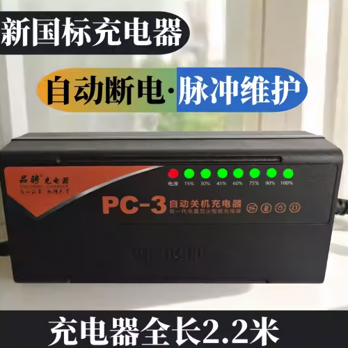 新国标电动车充电器60v20ah48v72伏32ah38ah安防水铅酸电瓶车通用