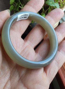 送证书和田玉烟紫色飘花意境手镯玉镯子52mm+精品仙女烟雨蒙蒙
