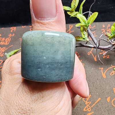 新疆和田玉青花墨玉扳指戒指指环苏工精品油润男女国风权势我有