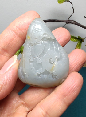 新疆和田玉籽玉原石兽面貔貅仿古龙螭龙锦灰堆手把件男女招财进宝