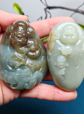 和田玉佛财神罗汉寿星佛魔把件
