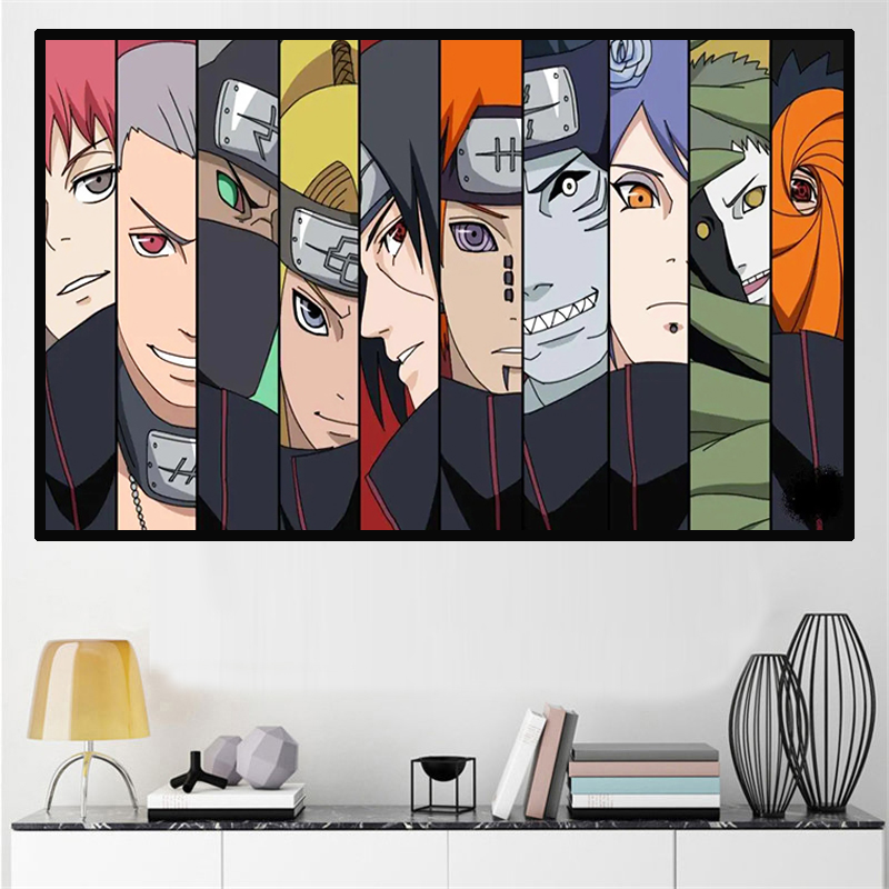 卡通钻石画满钻带框动漫火影忍者简约点砖石画学生卡通手工十字绣