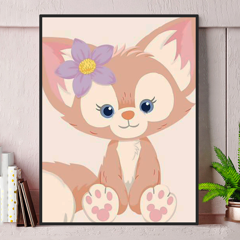 三年级钻石画玲娜贝儿q版可爱卡通小幅点贴十字秀diy绣带框单副