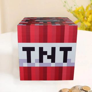 我的世界周边TNT存钱罐命令方块储蓄罐男孩儿童女孩实木创意礼品