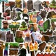 50张我 世界Minecraft游戏贴卡通头盔行李箱防水手机壳电动车贴