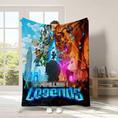 游戏我 跨境法兰绒毛毯多功能办公室毯子 世界Minecraft周边新款