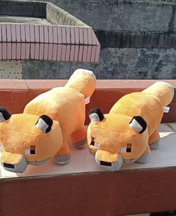 我 玩偶儿童 世界游戏周边Minecraft狐狸公仔毛绒玩具fox新款