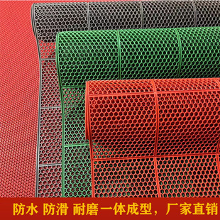 PVC防滑地垫浴室门口镂空透水地毯户外商用游泳池走廊满铺地胶垫