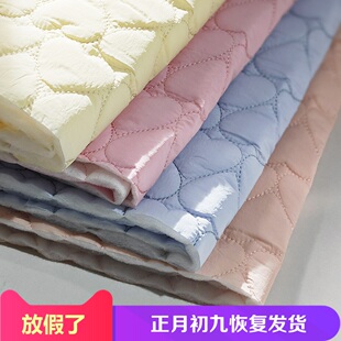 菜家布铺 彩色尼丝皱绗棉夹丝绵棉衣外套马甲布料秋冬棉裤面料diy