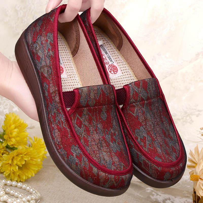 春秋妈妈鞋女平底老北京布鞋软底防滑奶奶鞋舒适休闲中老年人单鞋,女鞋,传统布鞋,淘宝优惠券,粉丝福利购,淘宝优惠卷