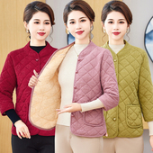 妈妈冬装 保暖棉衣外套妇女灯芯绒马夹中年秋冬加绒加厚半袖 棉马甲