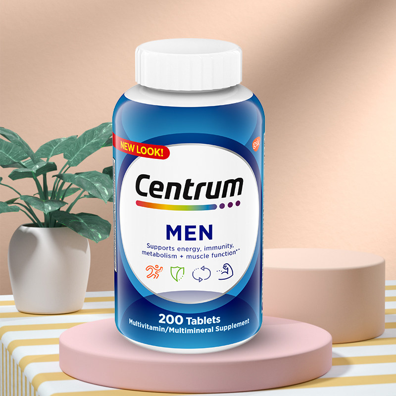 Centrum善存海外男士女士复合维生素多种矿物质VC大瓶装200粒