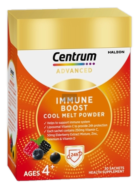 Centrum善存海外免疫闪溶粉接骨木莓儿童多维脂质体5包/盒尝鲜装