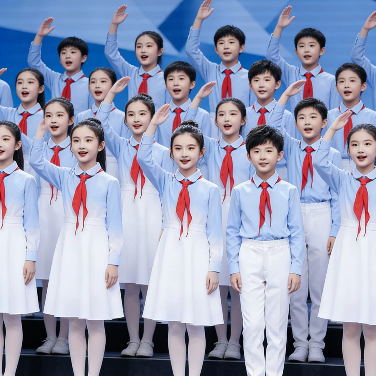 小学生红歌合唱朗诵演出服