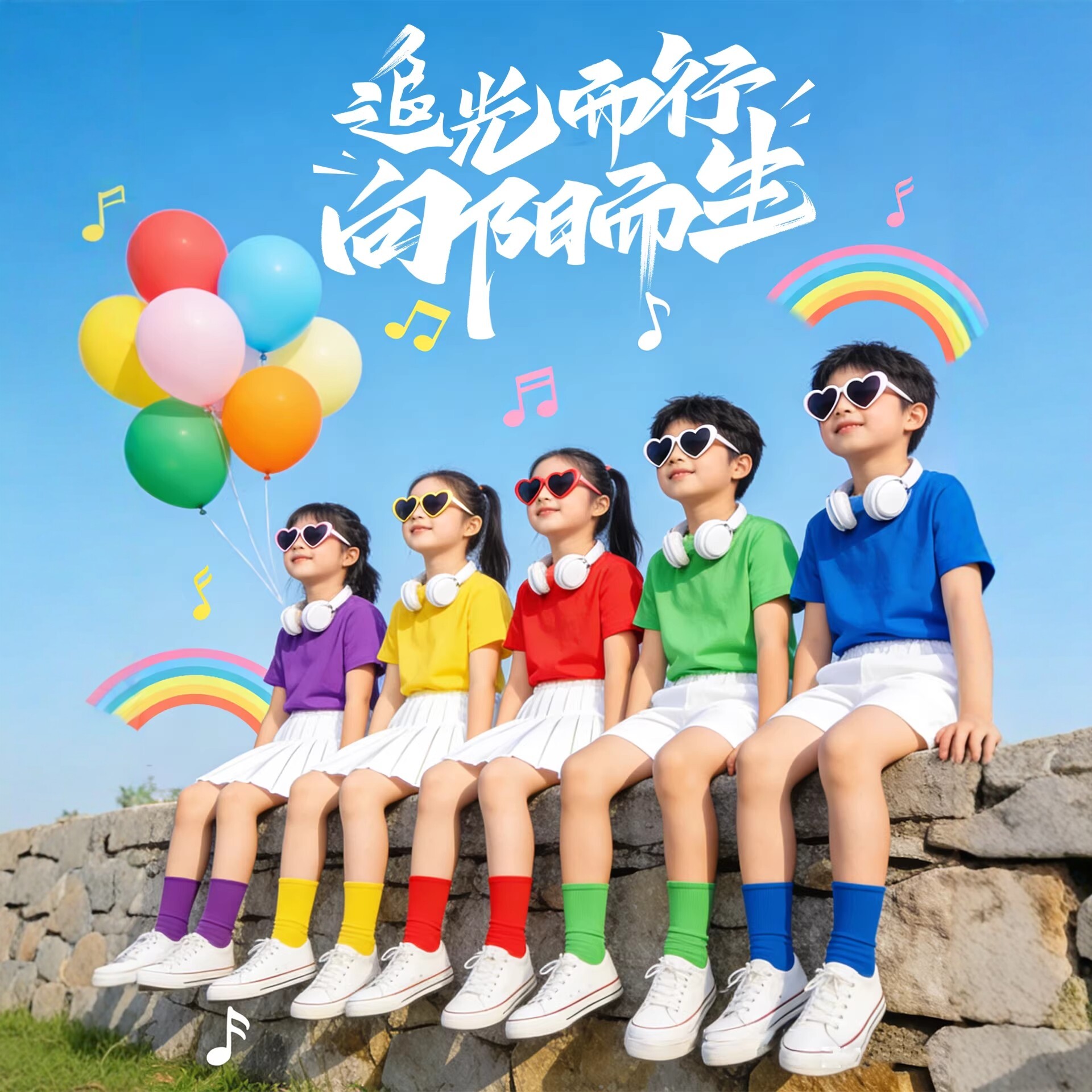 儿童彩色纯棉t恤班服小学生毕业糖果色短袖幼儿园亲子运动会套装