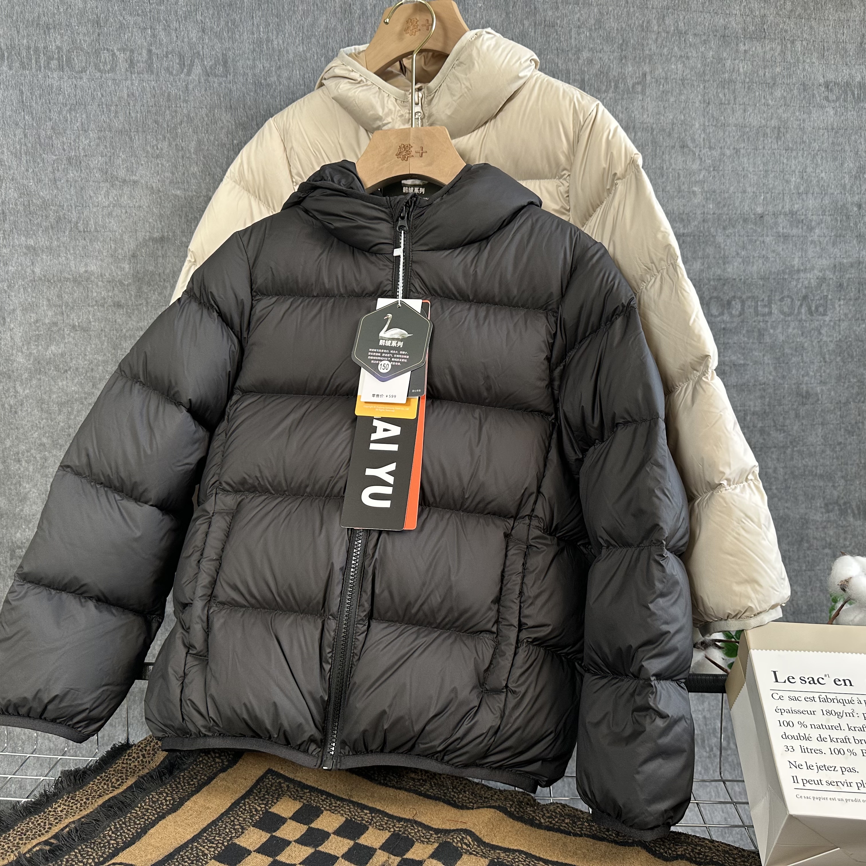 高端90鹅绒羽绒服亲子中大男童羽绒服